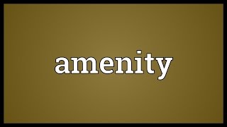 Amenity Meaning [upl. by Aikkan]