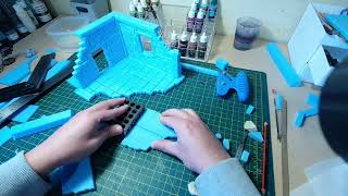 Lets Make A Ruined Building From XPS Foam [upl. by Jareen653]