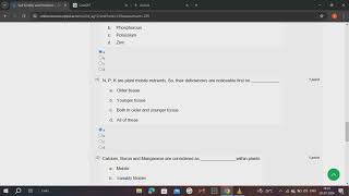 Soil Fertility and Fertilizer  NPTEL  Week 1 Assignment [upl. by Elconin]