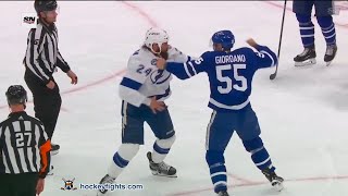 Zach Bogosian vs Mark Giordano Apr 20 2023 [upl. by Reham530]