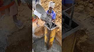 Column concrete work✅👌👌👌 shorts shortsfeed satisfying column concrete amazing [upl. by Katee]