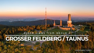 FELDBERG MOUNTAIN BY DRONE  Amazing view into the RhineMain area Frankfurt  4K [upl. by Keslie796]