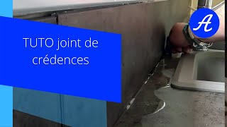 TUTO joint de crédences silicone credence joint agencement étanchéité cuisine [upl. by Intruoc]