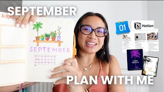 September Plan With Me  reset with me Notion amp Bullet Journal Google Calendar [upl. by Rosene525]