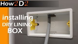 How to install dry lining electrical box Fitting electrical box in plasterboard [upl. by Adara]