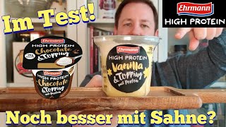 Ehrmann High Protein Pudding mit Sahne Topping im Test [upl. by Cariotta906]