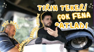 YOLDAYKEN TIRIN TEKERİ PATLADI🛞💥 yoğun rüzgarda tır yolculuğu 🚛 [upl. by Kcirde286]