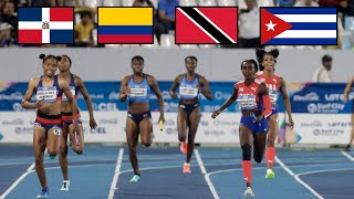 Relevo 4x100 Femenino de SLV 🇸🇻 COL 🇨🇴 DOM 🇩🇴 CUB 🇨🇺 por el oro 🥇 Juegos Centroamericanos 2023 [upl. by Ecilegna]