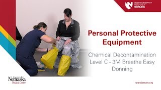 Chemical Decontamination PPE Level C 3M Breathe Easy  Donning [upl. by Eizzil502]