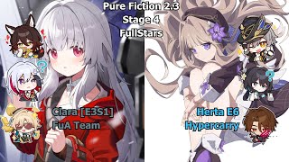 Clara FuA amp Herta Hypercarry Team Pure Fiction 23 Stage 4 Full Star  Honkai Star Rail [upl. by Aissatan]