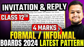 Invitation amp Reply 👉🏻 Formal amp Informal  Best Tricks for Boards 2024  Get Full Marks🔥 [upl. by Liatris]