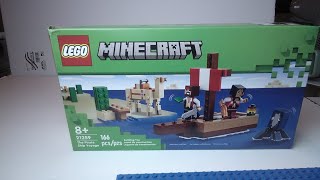 Lego Minecraft The Pirate Ship Voyage set 21259 review [upl. by Dreddy]