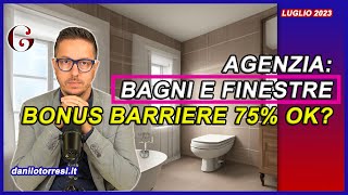 Cosa prevede il BONUS 75 BARRIERE ARCHITETTONICHE 2023 per bagno e infissi 6 cose da sapere [upl. by Sennahoj288]