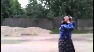 ROMANIAN GRANNY GETS HIT BY A BAT  FUNNY [upl. by Eedahs195]