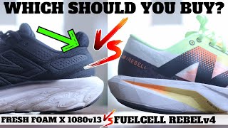 New Balance Fresh Foam X 1080v13 vs New Balance FuelCell Rebel V4 Which is More Comfortable [upl. by Niad]