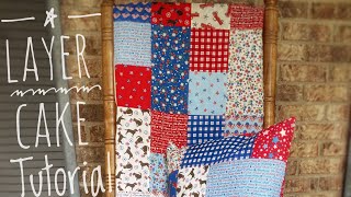 Beginner Friendly Patriotic Layer Cake Quilt🇺🇸🇺🇸⭐️⭐️🇺🇸🇺🇸 [upl. by Dumas851]