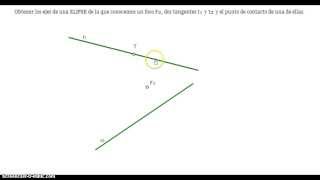 Ejes de una ELIPSE conociendo t1 t2 T y F2 [upl. by Fia]