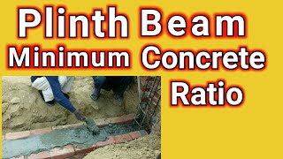 Plinth beam  concrete ratio  use minimum concrete ratio of plinth beam [upl. by Ytirev129]