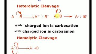 Homolytic and Heterolytic fission with suitable examples [upl. by Ajit]