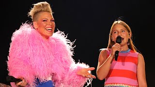 Pinks Daughter Willow ROCKS the Crowd at Moms Concert [upl. by Akkeber]