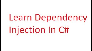 Dependency Injection in C [upl. by Caasi]