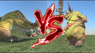 Toad Dragon VS Great Unclean One Total War Warhammer 3 [upl. by Wolbrom]