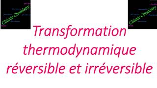 Exercice thermodynamique  Transformation réversible et irréversible thermodynamique [upl. by Nalhsa]