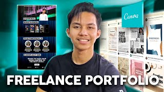 Freelance Portfolio How To Create It For Free Using Canva [upl. by Ahseiyk]