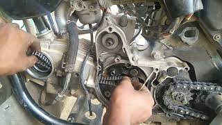 Hero splendor pro bike timing chain replacement [upl. by Lilak]