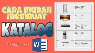 Cara mudah membuat KATALOG  Katalog MicrosoftWord MsWord Office2016 Windows10 [upl. by Northrop]