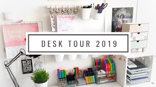 ORGANIZACJA MOJEGO BIURKA ♥ DESK TOUR  UPDATE 2019 [upl. by Eatnoled]