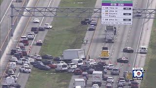 Traffic nightmare unfolds on I75 in northern MamiDade [upl. by Kaitlin227]