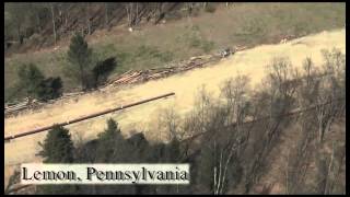 An Aerial View of Hydraulic Fracking Along The Marcellus Shale [upl. by Eyahsal]