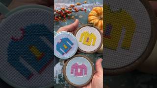 🧵 The best way to master ‘Sweater Weather’ with a cross stitch using Aurifil 12 at thread 🪡 [upl. by Whatley]