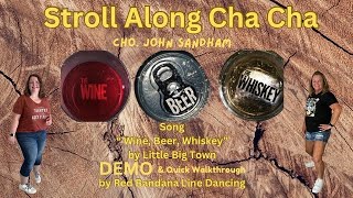 Stroll Along Cha Cha Line Dance Demo [upl. by Cope]