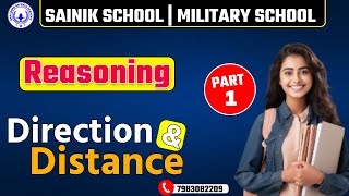 Direction amp Distance  Reasoning  Sainik School Military School  Part 1 [upl. by Hgielram]