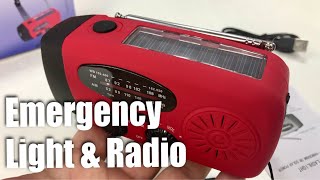 Hand Crank Dynamo Solar Emergency NOAA Weather Radio Review [upl. by Acirfa]