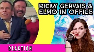 Elmo Visits Ricky Gervais Office  Reaction [upl. by Nad]