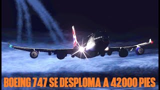 Boeing 747 cae desde 42 mil pies de altitud  British Airways 2069 [upl. by Noteloc]