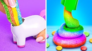 Wow Rainbow Unicorn Candy 🌈😋 Fun Gadgets and DIY Fidgets [upl. by Morton]