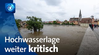 Hochwasserlage weiter kritisch [upl. by Esinej803]