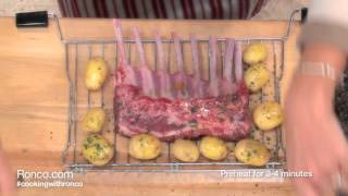 Ronco Recipes  HerbCrusted Half Rack of Lamb [upl. by Nabru]