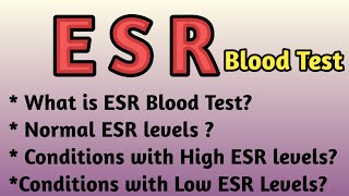 ESR Test Erythrocyte Sedimentation Rate Blood Test [upl. by Kcirde]