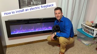 How to install your own electric fireplace fireplace electricfireplace diyproject [upl. by Cam]