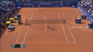 Fabio Fognini Hot Shot Barcelona 2015 vs Nadal [upl. by Bamford]