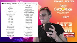 🌎FRANCE REACTS EUROVISION JUNIOR SPAIN 2024 FRANCE LYRICS🌎 [upl. by Atekihc697]