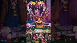 gauri ganpati puja  ग्रामीण संस्कृतीचा देखावा [upl. by Theran742]