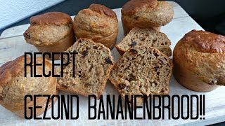 Gezonde Bananencake  Bananenbrood [upl. by Initsed84]