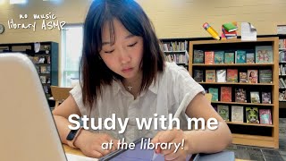 Study with me at a library📚45 min library ASMR✍🏻 [upl. by Tterej786]