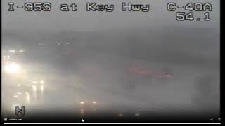 All lanes on I95 Northbound past Exit 55 Key Highway are closed [upl. by Cohdwell]